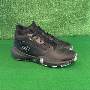 Under Armour Lockdown 7 Black Metallic Silver 3028513-004 Big Kids Boys Size 6Y